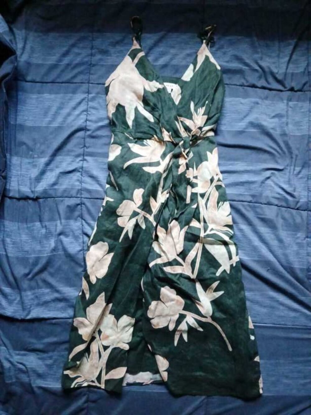 Reiss Alice Fitted Floral Print Midi Dress 100% Linen